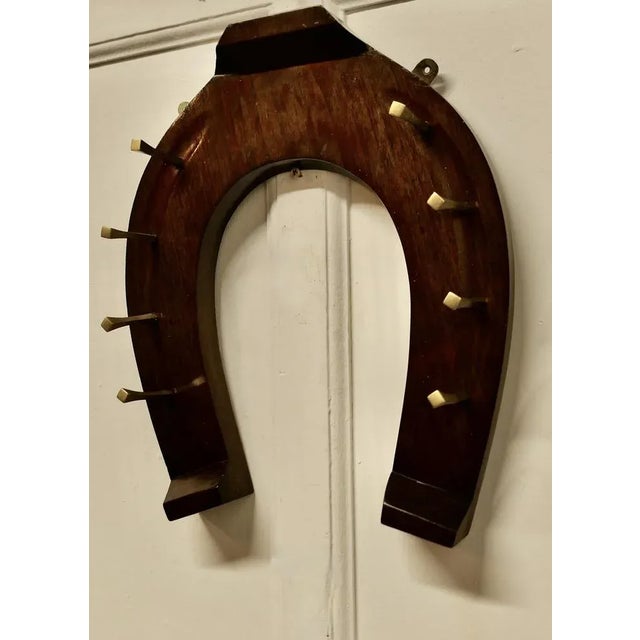 Wood Irish Horseshoe Coat Rack by B. McMullen, 1890s For Sale - Image 7 of 8