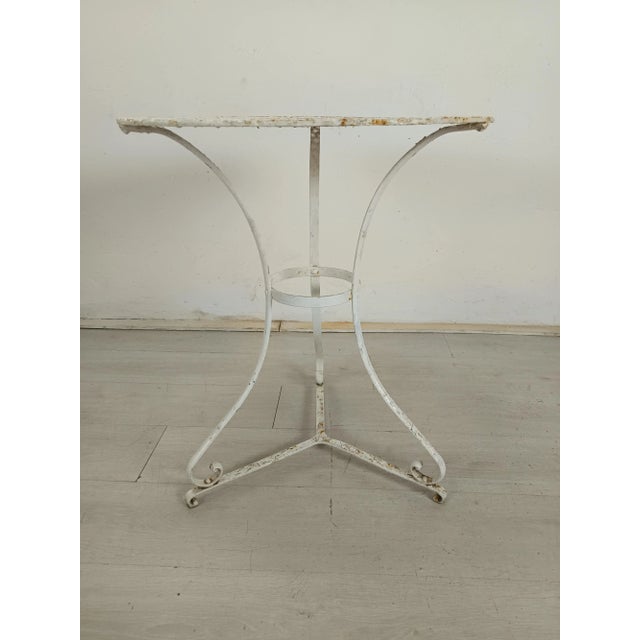 Perforated Metal Garden Table, 1920s For Sale - Image 3 of 13