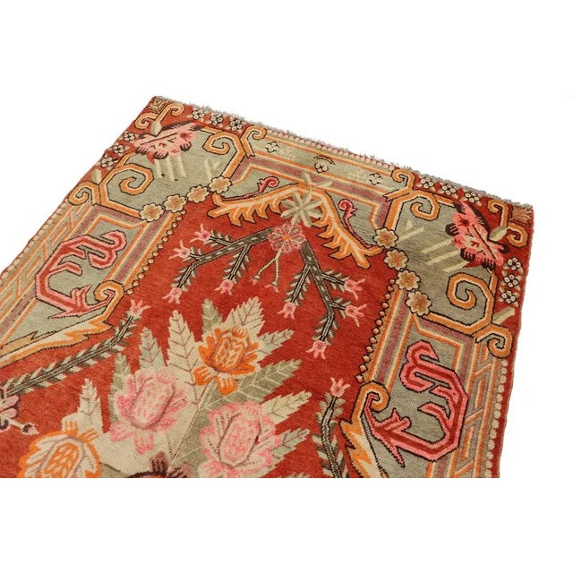 Hand Knotted Khotan Samarkand Rug, 1920s For Sale - Image 6 of 11