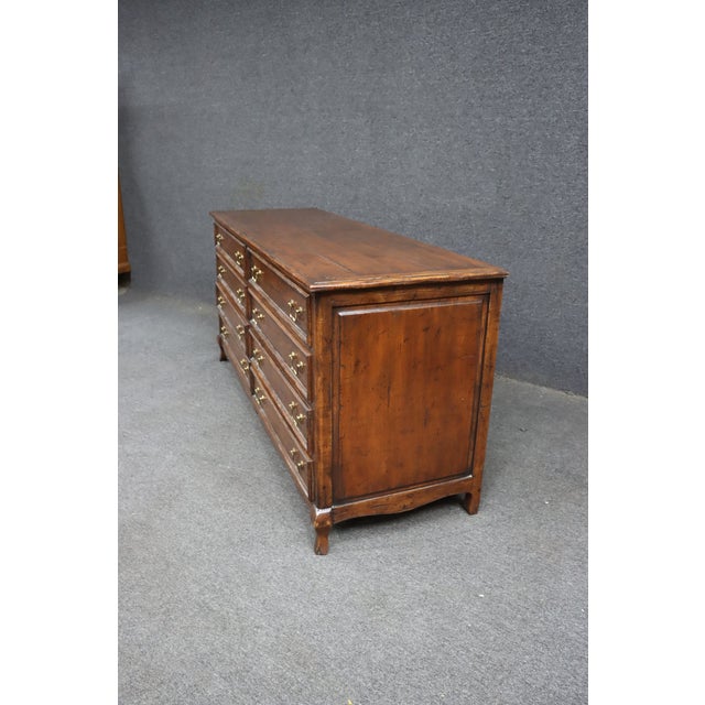 Guy Haddock Country French Cherry Eight Drawer Dresser For Sale - Image 14 of 15
