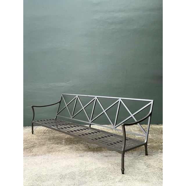 Vintage McKinnon and Harris “Beaufort” Cast Aluminum Sofa For Sale - Image 10 of 14