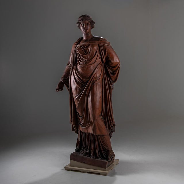 Life-Size Terracotta Statue of Goddess Ceres, Vienna, Late 19th Century For Sale - Image 3 of 14