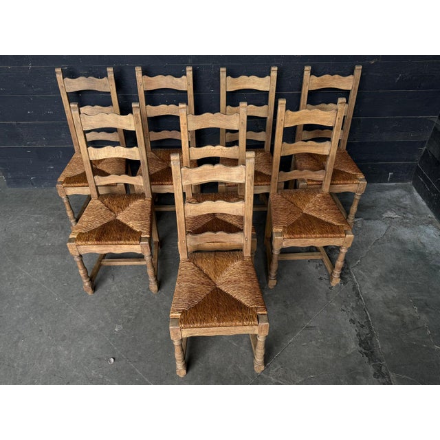 Oak Farmhouse Dining Chairs, 1925, Set of 8 For Sale - Image 12 of 18