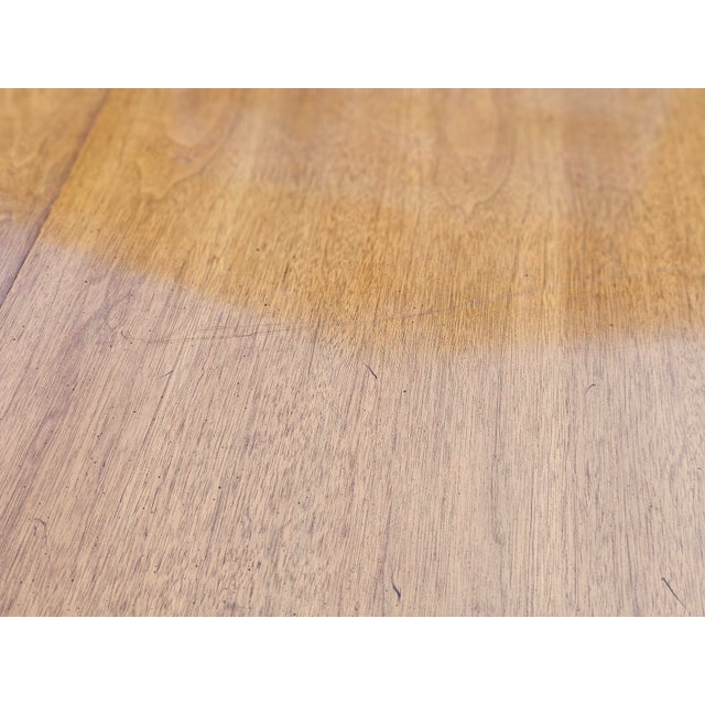 Wood Mid 20th Century French Provincial Walnut Extension Dining Table For Sale - Image 7 of 9