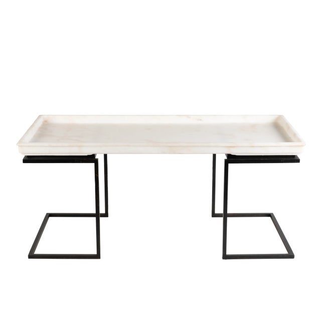 Chinese Carved White Marble Moss Garden Tea Table For Sale - Image 4 of 4