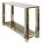 Brown Mid-Century Italian Brass, Chrome and Glass Top Console Table For Sale - Image 8 of 8