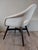 Vintage Shell Armchairs in White Curly Fabric by Miroslav Navratil for Cesky Nabytek, Czech, 1960s, Set of 2 For Sale - Image 10 of 13