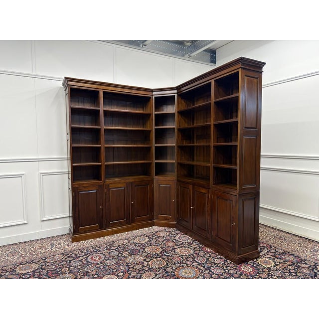 English Corner Bookcase in Teak For Sale - Image 18 of 18