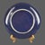 Ceramic Vintage Asian Chinoiserie Cobalt Blue Gilded Figural Scene Decorative Plate For Sale - Image 7 of 8