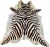 African Zebra Print Natural Brazilian Cowhide 70" X 85" For Sale - Image 3 of 5