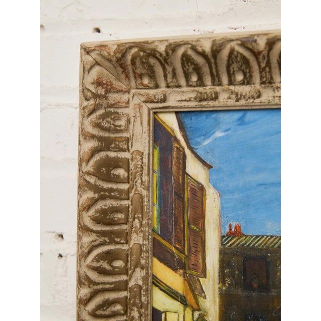 Mid 20th Century Vintage Montmartre Street Scene Painting by N. Krims For Sale - Image 5 of 9
