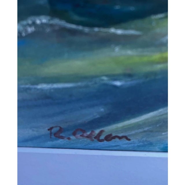 1970s 1970s Signed Gouache on Paper Artwork in the Style of Edward Hopper & Winslow Homer For Sale - Image 5 of 8