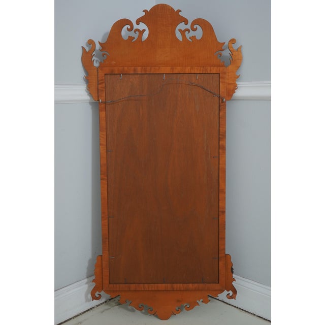 Tiger Maple Chippendale Style Wall Mirror For Sale - Image 11 of 11