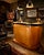 A 1950s/60s bar with a design typical of the Mid-Century Modern period. It is made of light oak veneer with an elegant...