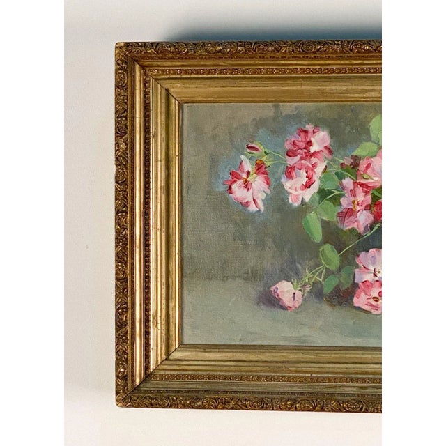 Textile Victorian American Still Life of Flowers For Sale - Image 7 of 8