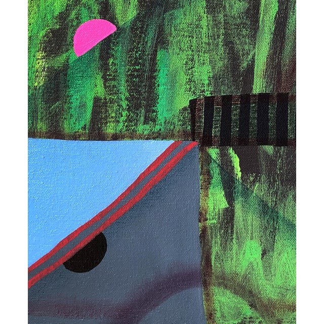 Green Max Manning “Untitled (CVS143)” Contemporary Green, Blue, & Pink Geometric Abstract Painting, 2019 For Sale - Image 8 of 8
