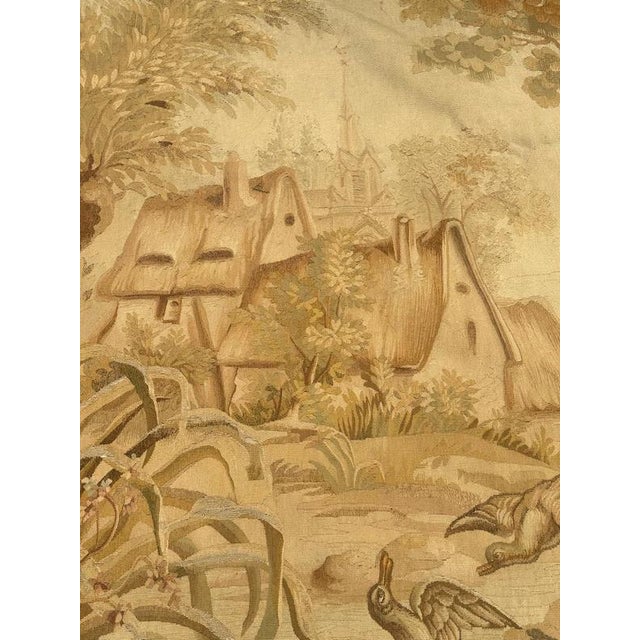 Large Antique French Aubusson Tapestry, 1890s For Sale - Image 9 of 18