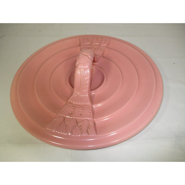 Large vintage 1937 hors d'oeuvre platter. It is from the Rhythmic pattern by May and Vieve Hamilton for the Vernon Kilns...