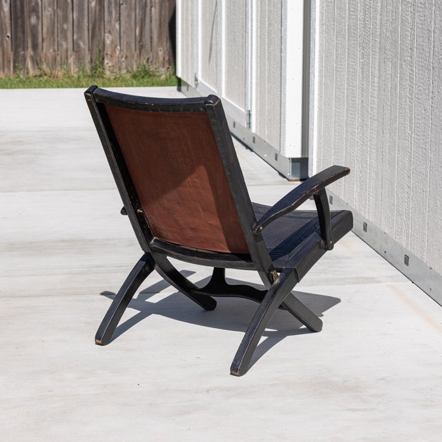 Animal Skin 1960s Folding Lounge Chair Attributed to Angel Pazmiño for Muebles De Estilo For Sale - Image 7 of 17