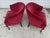 Red Pair of Red Velvet Vintage Tub Chairs For Sale - Image 8 of 12