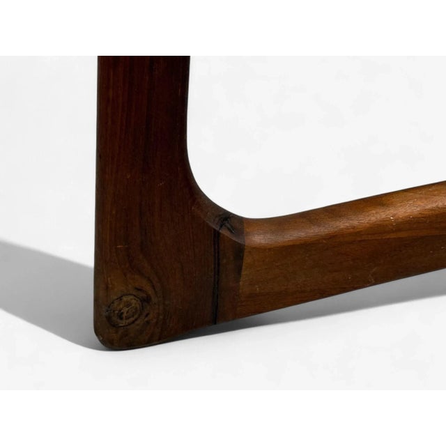 Wood Adrian Pearsall, Walnut, Glass, Coffee Table, United States, 1960s For Sale - Image 7 of 9