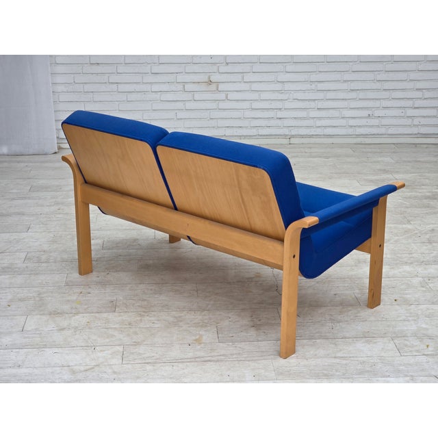 Danish Two-Seater Sofa with Wool Upholstery by Magnus Olesen, 1970s For Sale - Image 10 of 18