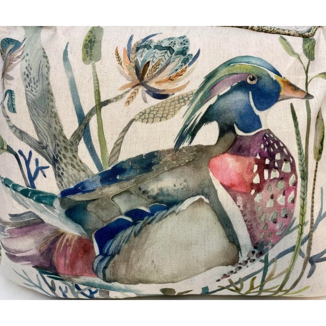 2010s Pair of Bolster Pillows With a Colorful Duck Print - Made in U K For Sale - Image 5 of 10