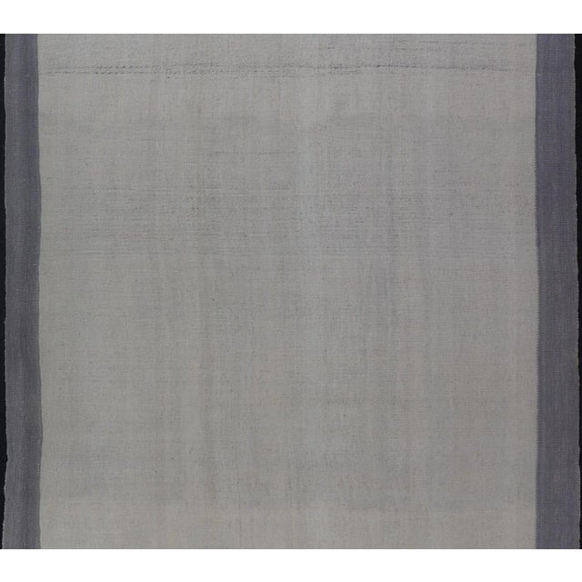 Mid 20th Century Vintage Turkish Kilim With Modern Design in Cream and Lavender For Sale In Atlanta - Image 6 of 11