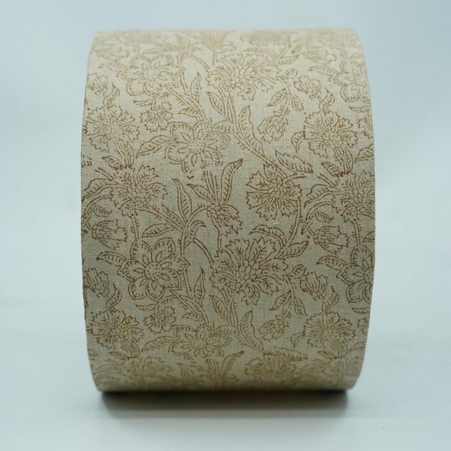 Add a touch of warmth and artisanal charm to your home with this Handmade Block Print Detachable Drum Lampshade in an...