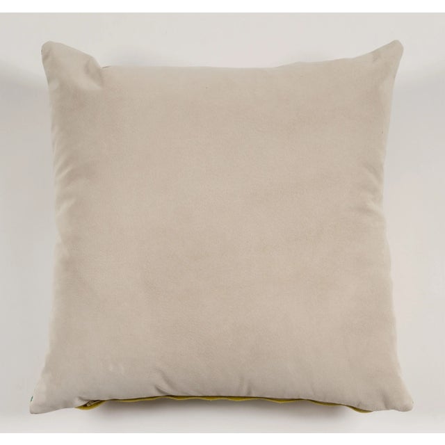 Made in America, this special pillow is made with a solid suede background and colored suede stripe accents. It has a...
