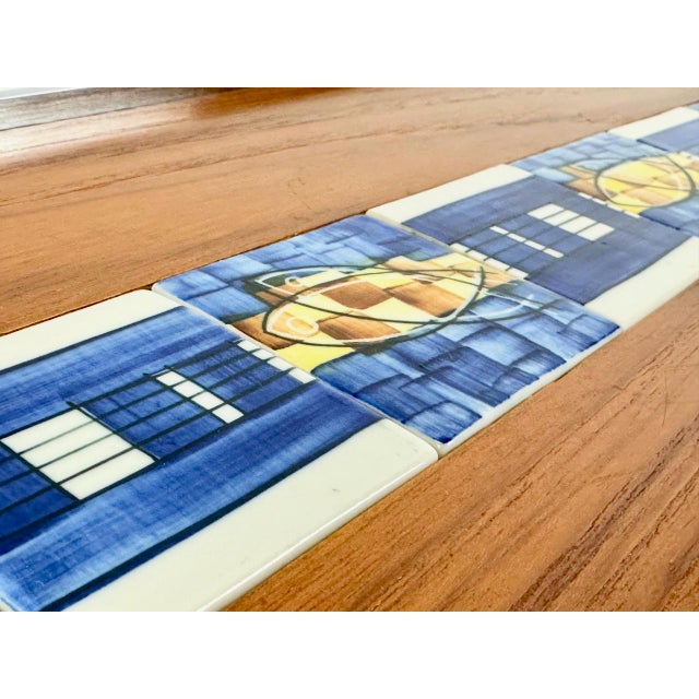 1960s Mid-Century Modern Teak Serving Tray with Tile Inlay, 1960s For Sale - Image 5 of 10