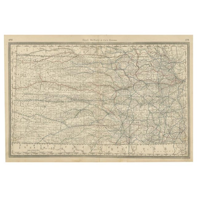 Kansas Railroad Map, 1888 For Sale - Image 10 of 10