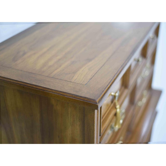 Mid Century Transitional 6-Drawer Chest With Brass Hardware by White Furniture For Sale - Image 11 of 16