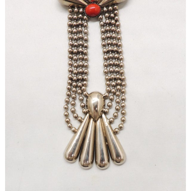 Vintage Pellini Italy Silvertone Faux-Carnelian Cabochon Brooch For Sale In Philadelphia - Image 6 of 8