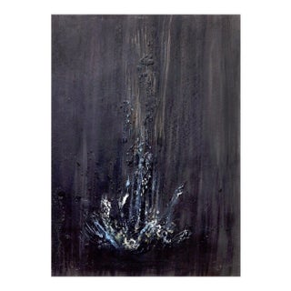 Black Waterfall - Wax Pigments on Cardboard by Claudio Palmieri - 2009 2009 For Sale