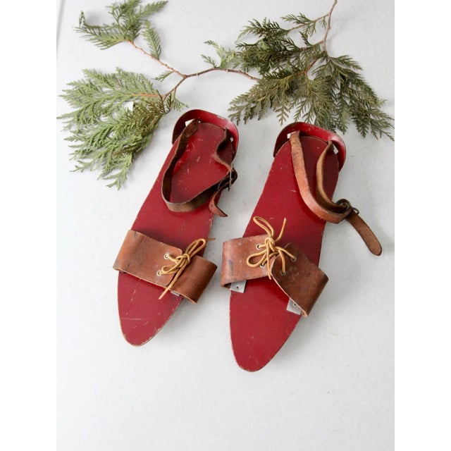 Wood Antique Wooden Ice Skates For Sale - Image 7 of 9