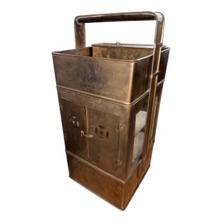 Antique Chinese Brass Street Food Server Stand For Sale
