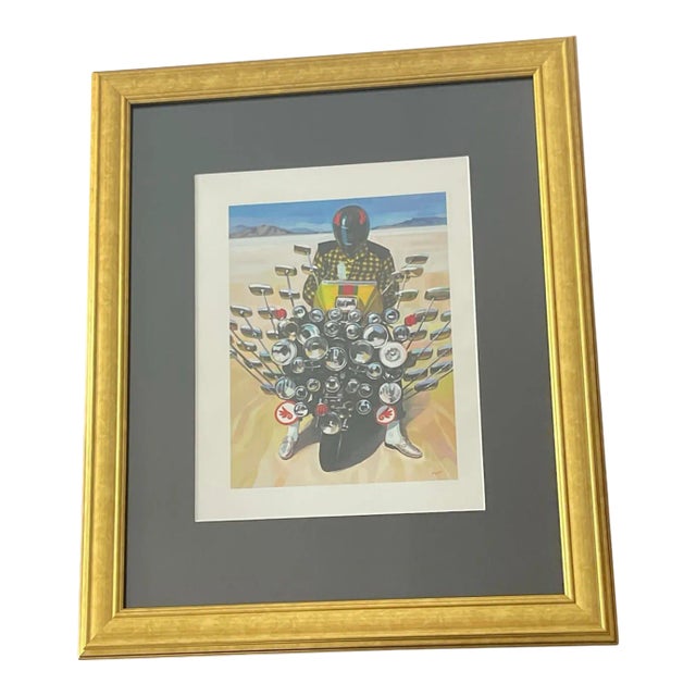 Authentic Gucci Lithograph Advertisement Framed For Sale