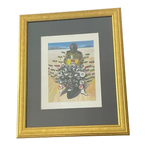 Authentic Gucci Lithograph Advertisement Framed