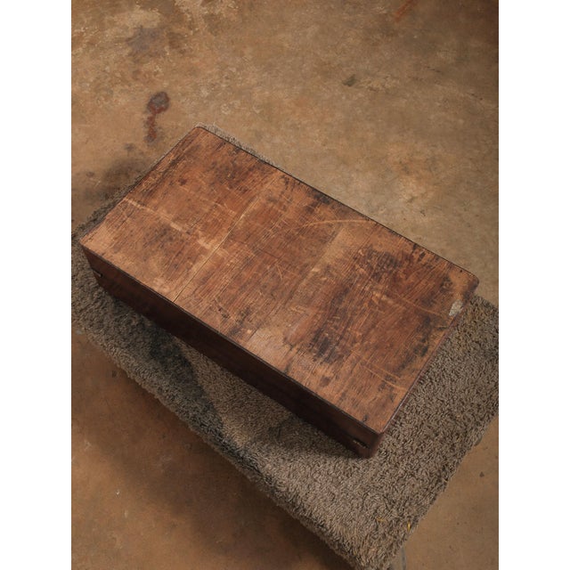 Vintage Mahogany Document Box Dispatch Box With Brass Name Plate Green Felt Interior Storage Box For Sale - Image 11 of 11