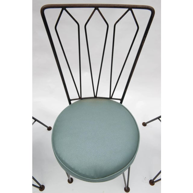 Iron Mid-Century Dining Chairs by Woodard - Set of 4 For Sale - Image 10 of 13