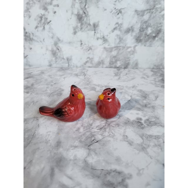 This pair of red cardinal bird salt and pepper shaker would make a lovely addition to any table top or kitchen area. These...