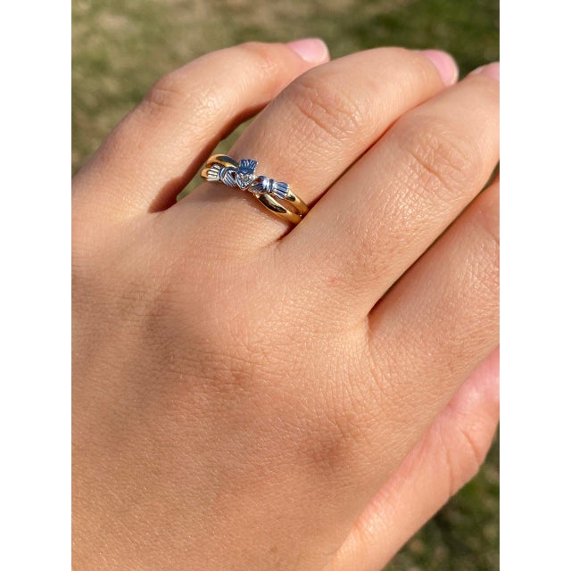 The Cobh: Irish Made Claddagh Ring with Natural Diamonds For Sale - Image 11 of 11