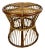 Vintage Round Pencil Reed Rattan Side Table For Sale
