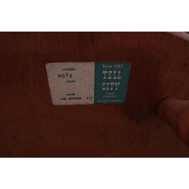 Vintage Tell City Early American Colonial Solid Wood Dining Chairs (Set of 8) For Sale - Image 17 of 17