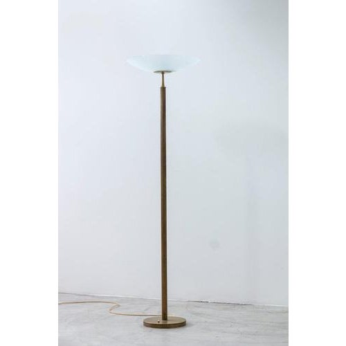 Floor lamp model 2614 produced by Bröderna Malmströms Metallvarufabrik, in Malmö, Sweden. First published in the...