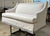 MSC Stanton Skirted Sofa with springcore bench seat cushion. Upholstered in Elizabeth Eakins #5013/81 Peek-a-boo / Gray...