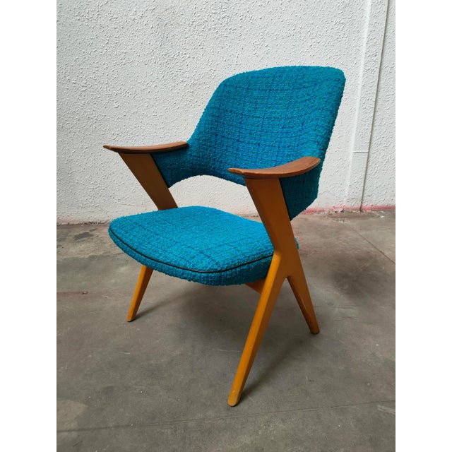 Wood Mid-Century Scandinavian Fabric Armchairs, 1970, Set of 2 For Sale - Image 7 of 17