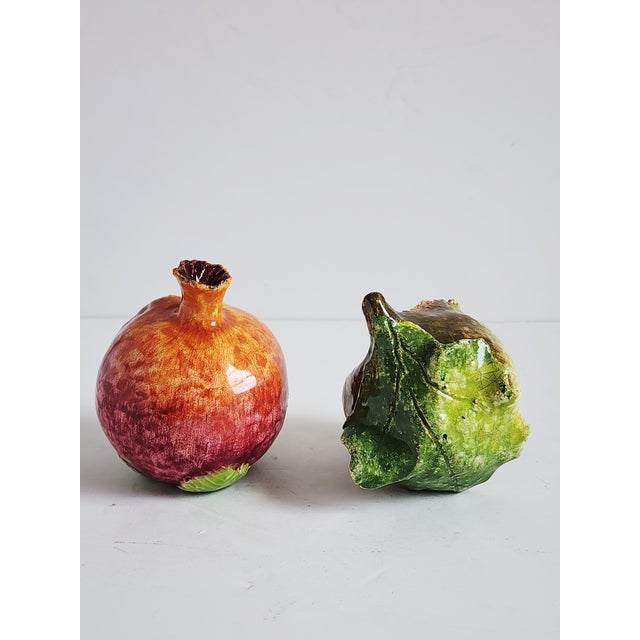 Vintage Arte Italica Ceramic Decorative Fruits-Set of 2 For Sale In New York - Image 6 of 12