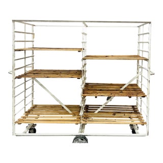 Antique Belgian Bakery Rack Cart For Sale